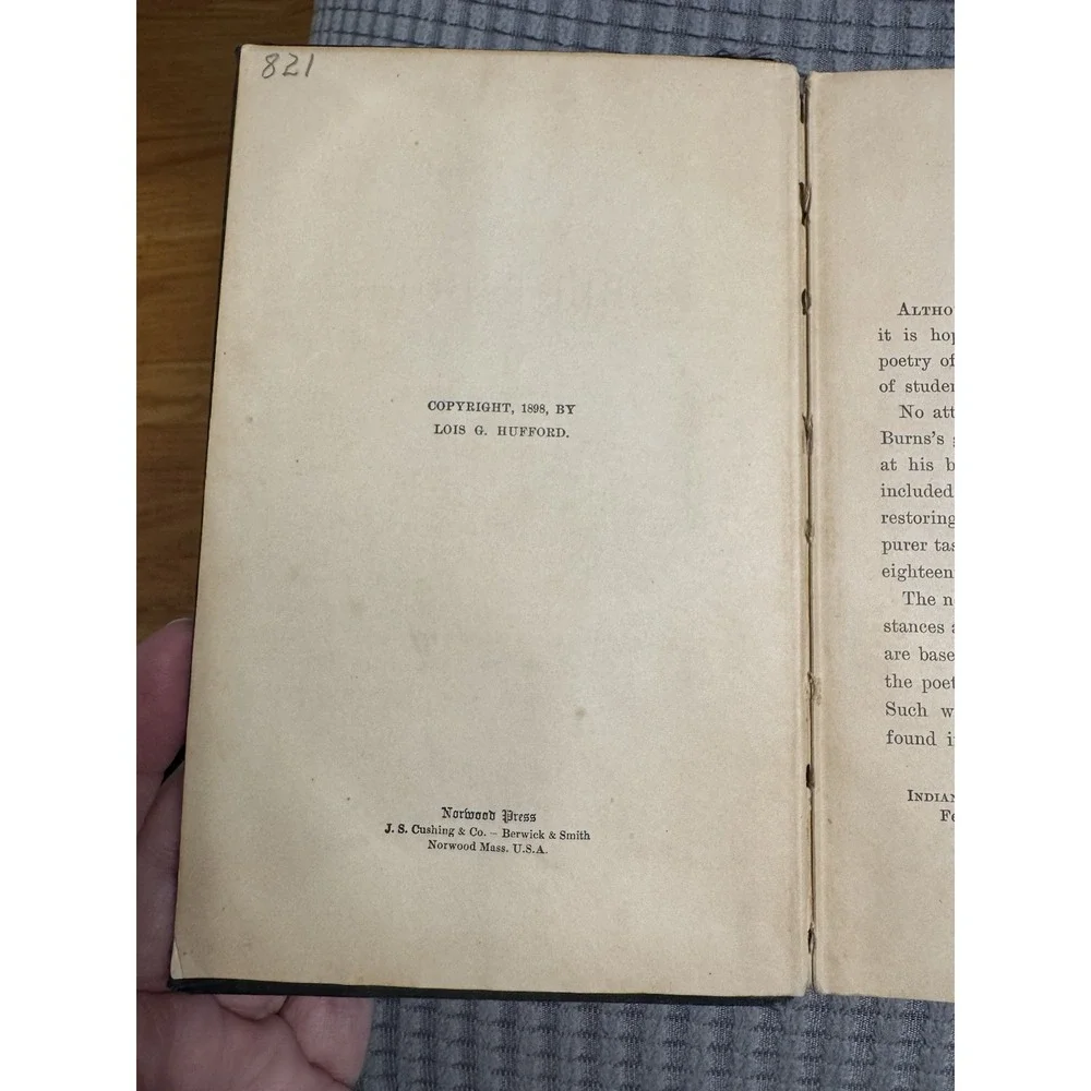 Selections from the Poetry‎ of Robert Burns Lois G. Gifford ed. 1918